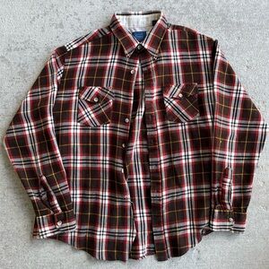 Sears vintage flannel button down long sleeve top
